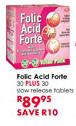 Folic Acid Forte-30's Plus 30's Slow Release Tablets