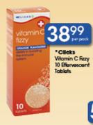Clicks Vitamin C Fizzy 10 Effervescent Tablets-Per Pack