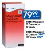 Clicks Magnesium-30 Capsules Or 60 Tablets Per Pack