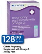 Clicks Pregnancy Supplement With Omega 3-30 Day Pack