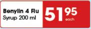 Benylin 4 Flu Strup-200ml Each