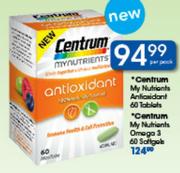 Centrum My Nutrients Omega 3-60 Softgels Pack