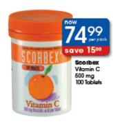 Scorbex Vitamin C 600mg-100Tabs Pack