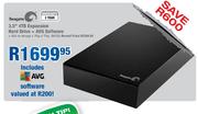 3.5" 4TB  Expansion Hard Drive + AVG Software