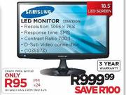 Samsung 18.5" LED Monitor(S19A100N)