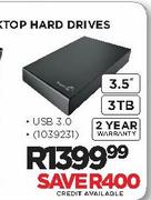 Seagate 3.5" 3TB Desktop Hard Drive