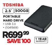 Toshiba 2.5" 500GB Portable Hard Drive