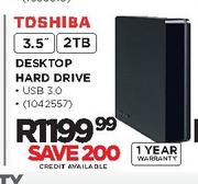 Toshiba 3.5" 2TB DEsktop Hard Drive