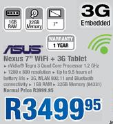 Asus Nexus 7" Tablet + 3G Tablet
