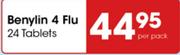 Benylin 4 Flu Tablets-24's