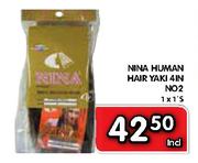 Nina Human Hair Yaki 4IN NO2-1 x 1's
