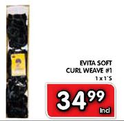 Evita Soft Curl Weave #1 - 1x1's