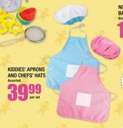 Kiddies' Aprons And Chefs' Hats Assorted-Per Set
