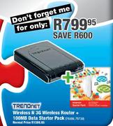 Trendnet Wireless N 3G Wireless Router + 100MB Data Starter Pack