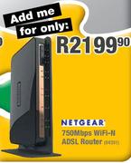 Netgear 750Mbps WiFi-N ADSL Router