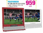Telefunken 15" HD LCD TV(TLCD-15HDR) Each