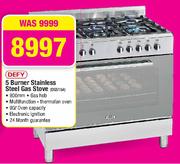 Defy 5 Burner Stainless Steel Gas Stove(DGS154)