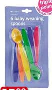 Clicks Baby 6 Baby Weaning Spoons-Per Set