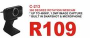 Zixaa C-213 360 Degree Roation Webcam