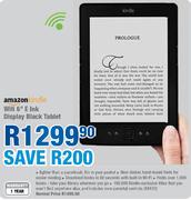 Amazon Kindle WiFi 6" E Ink Display Black Tablet