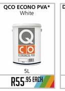 Qco Econo PVA White- 5Ltr Each