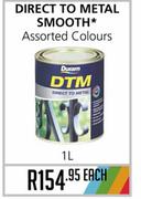 Duram Direct To Metal Smooth Assorted Colours-1Ltr Each