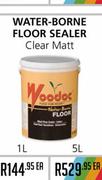 Water-Borne Floor Sealer Clear Matt -1Lt Eachr