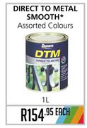 Duram Direct To Metal Smooth Assorted Colours - 1Ltr Each