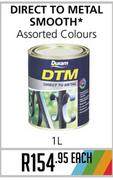 Duram Direct To Metal Smooth Assorted Colours-1Ltr