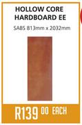 Hollow Core Hardboard EE SABS 813x2031mm