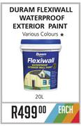 Duram Flexiwall Waterproof Exterior Paint-20L