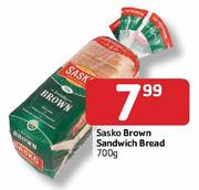 Sasko Brown Sandwich Bread-700gm