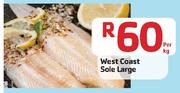 West Coast Sole Large- Per Kg