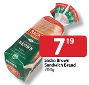 Sasko Brown Sandwich Bread-700g