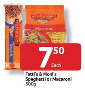 Fatti's & Moni's Spaghetti Or Macaroni-500g 