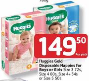 Huggies Gold Disposable Nappies For Boys Or Girls