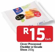 Clover Processed Cheddar Or Gouda Slices-200G Each