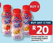 Danone Yogi Sip Low Fat Drinking Yoghurt Assorted - 3x300g