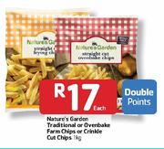 Nature's Garden Traditional Or Ovenbake Farm Chips Or Crinkle Cut Chips - 1kg Each