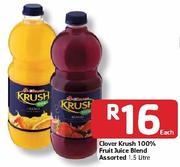 Clover Krush 100% Fruit Juice Blend Assorted - 1.5L Each