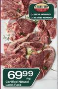 Certified Natural Lamb Pack-Per Kg