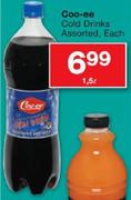 Coo-ee Cold Drinks-1.5Ltr Each