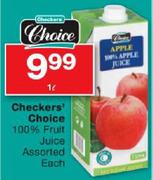 Checkers' Choice 100% Fruit Juice-1Ltr