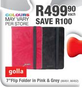 Golla 7" Flip Folder In Pink & Grey-Each