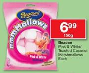 Beacon Pink & White/Toasted Coconut Marshmallows-150G Each
