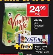 Vitality Life-750G Each+ Free Heartland Oatsli Bar