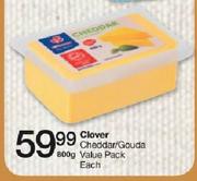 Clover Cheddar/Gouda Value Pack-800G Each