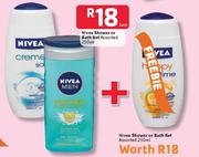 Nivea Shower Or Bath Gel 250ml Each