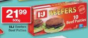 I & J Beefers Beef Patties-500gm