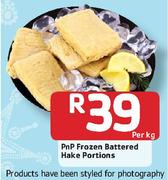 PnP Frozen Battered Hake Portions